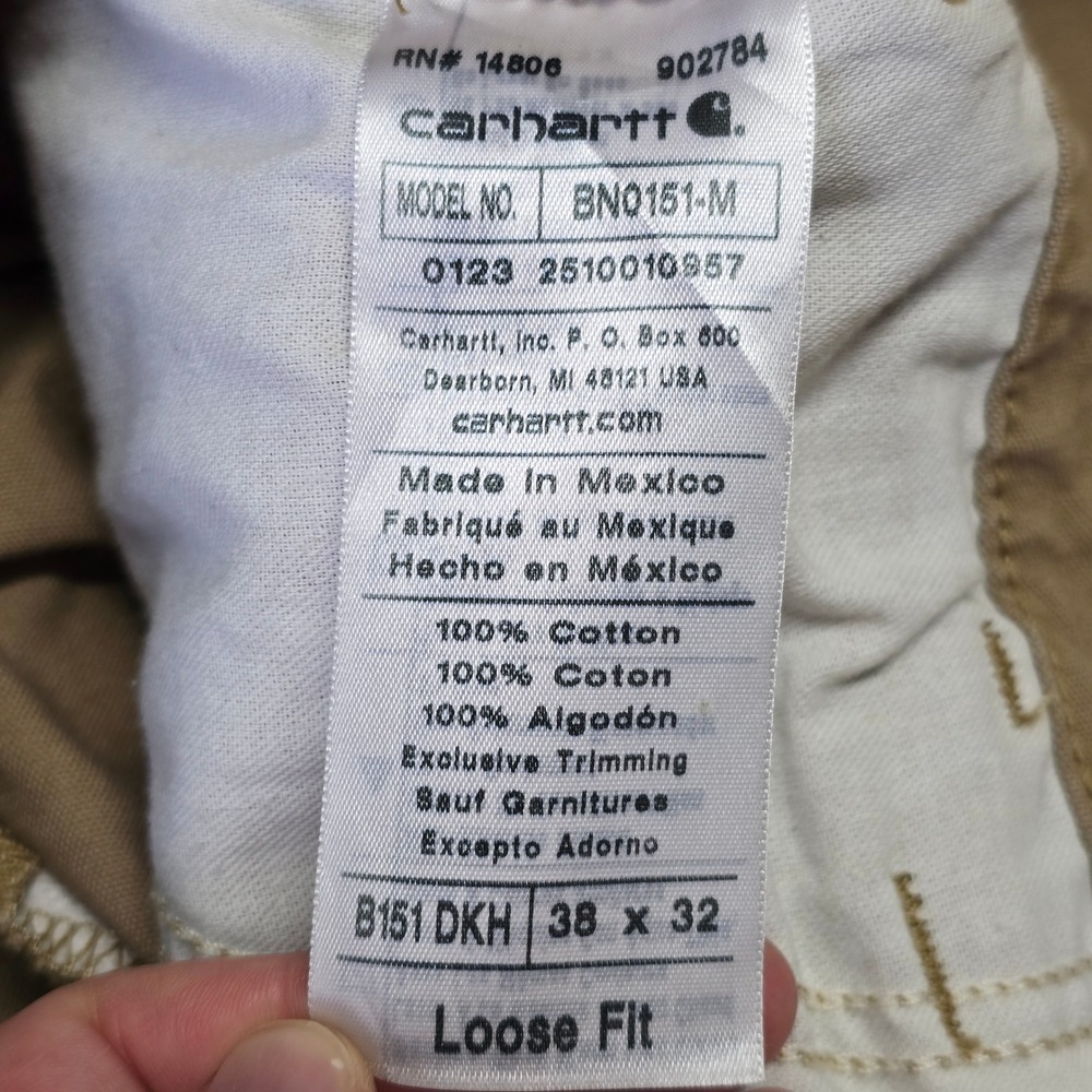 Carhartt Carpenter Pants Mens 38x32 (fits 35x31) Canvas Duck Loose Fit Workwear - Picture 5 of 11
